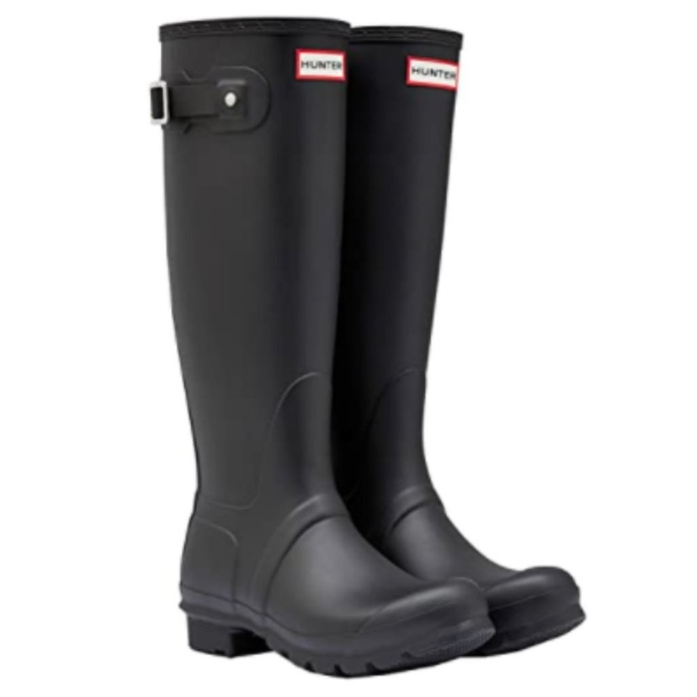 Hunter Black Tall Rain Boots